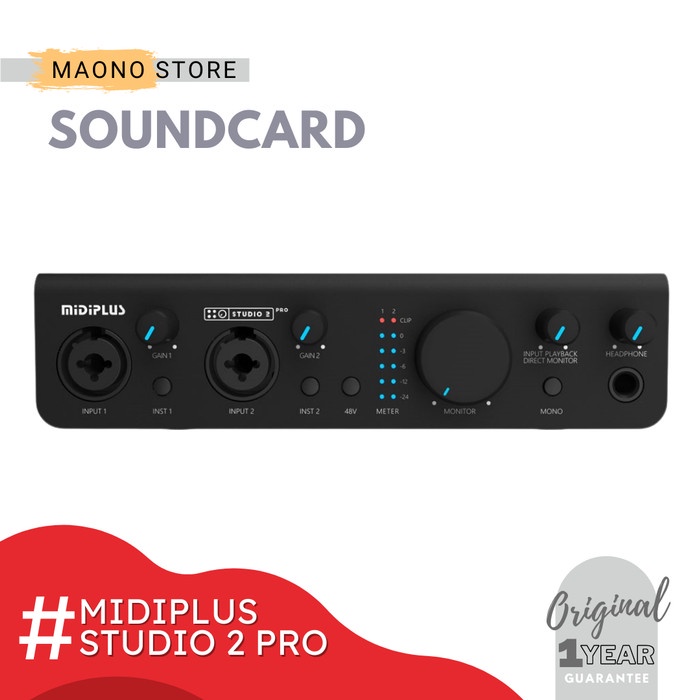 SOUNDCARD RECORDING 2 CHANNEL MIDIPLUS STUDIO 2 PRO