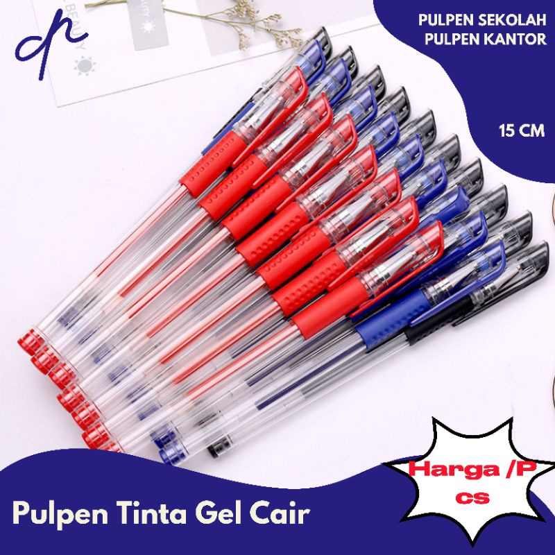 

[D.N] PULPEN TINTA GEL CAIR / PULPEN KANTOR / PULPEN SEKOLAH