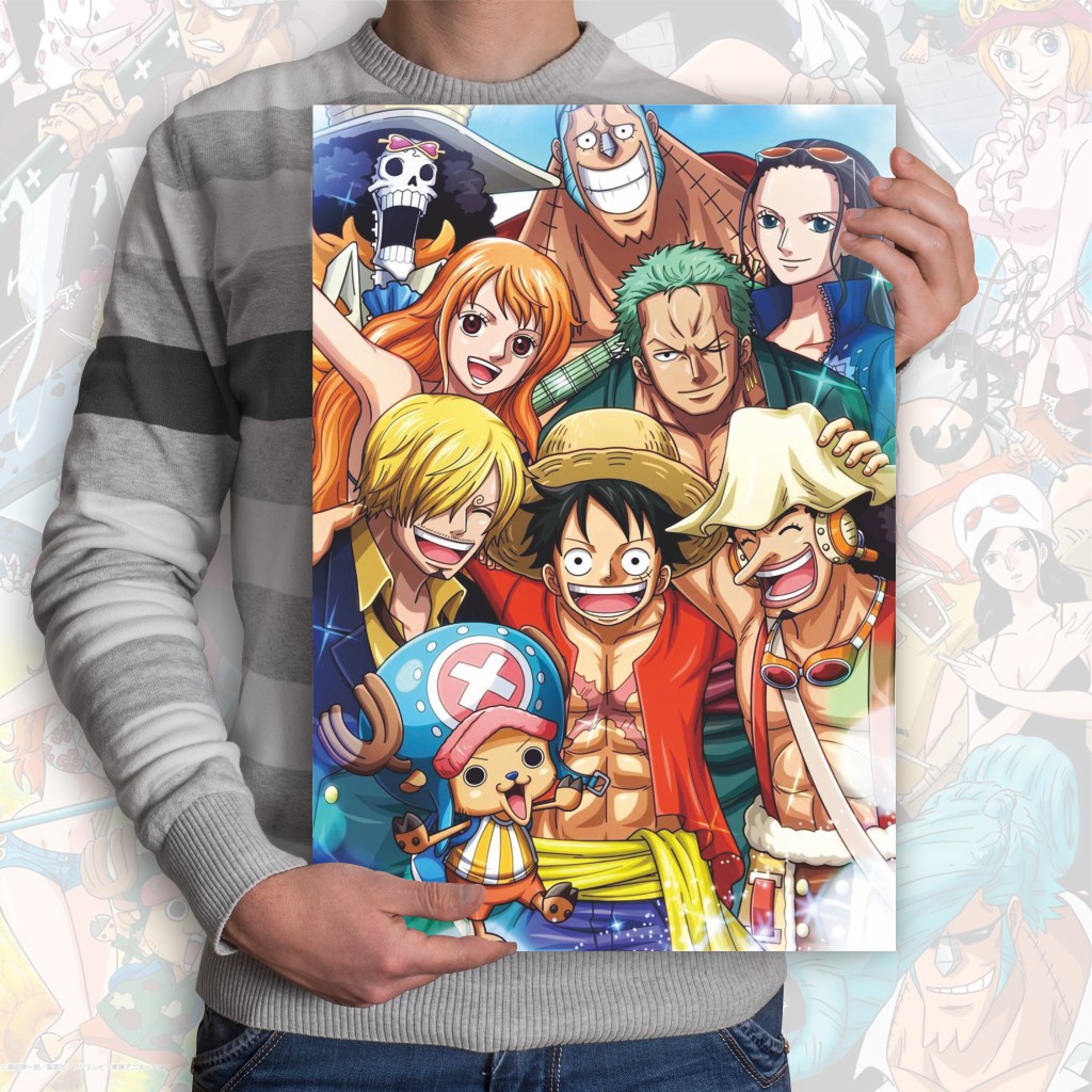 Poster Anime One Piece - Size A3+ Luffy Zoro Nami Robin-9 One Piece