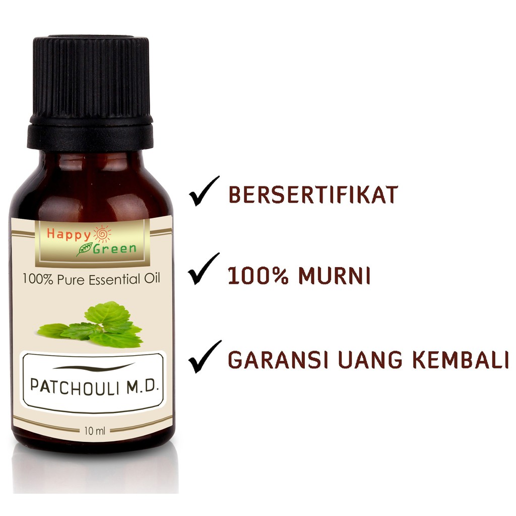 Happy Green Patchouli M.D. Essential Oil - Atsiri Nilam Iron Free