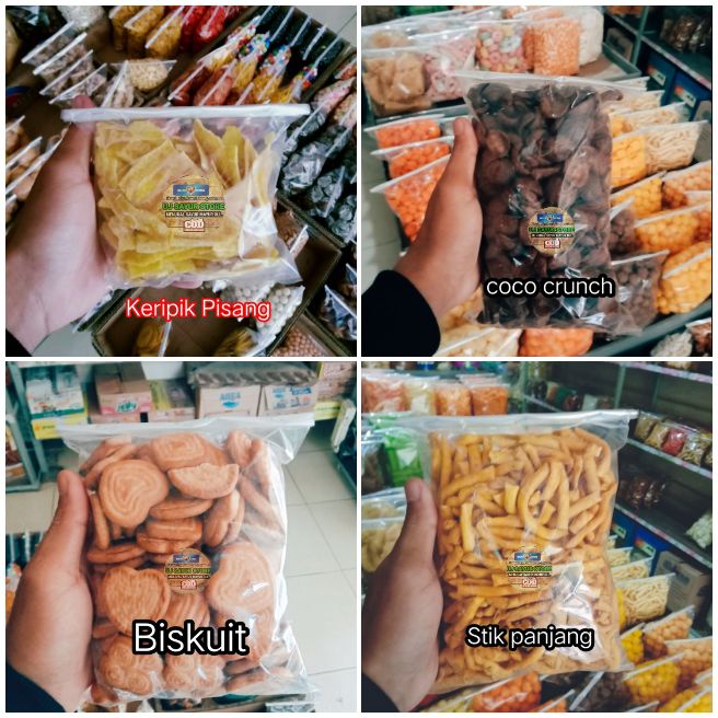 

4 paket snack cemilan kue kering kemasan termurah