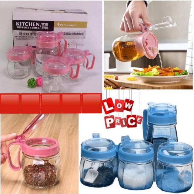 SET TEMPAT BUMBU SET TEMPAT MINYAK BOTOL BUMBU DAPUR BOTOL MINYAK FEN