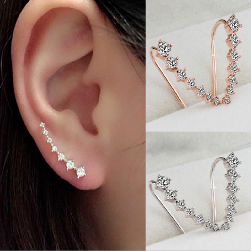 Anting Stud Desain Cabang Bunga Aksen Mutiara Gaya Korea Untuk Wanita