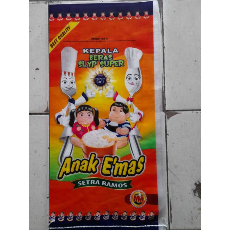 karung beras laminasi 25 kg ANAK MAS(ini kemasan bukan beras )