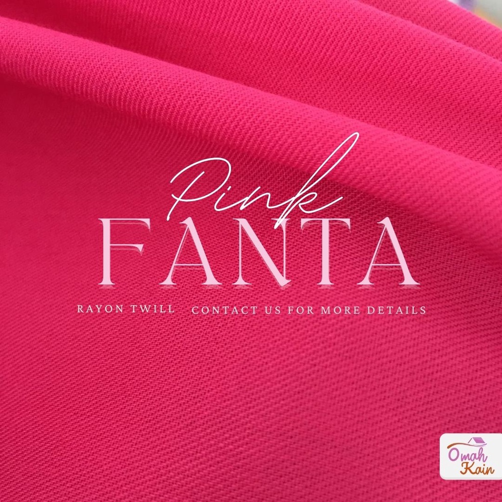 KAIN RAYON TWILL VISCOSE (100% rayon, jatuh, adem, tebal, lembut dan tidak berbulu) #omah kain-Fanta