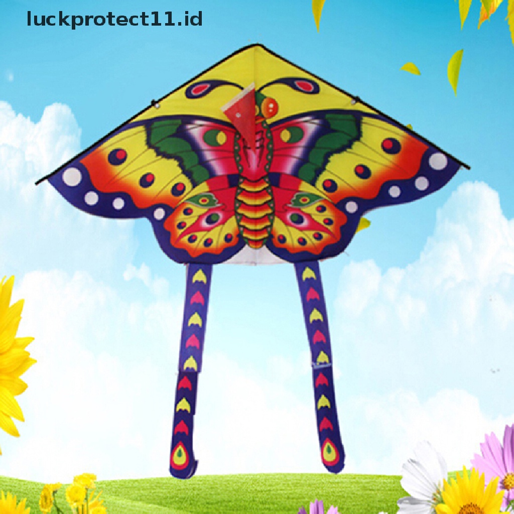 (Luckprotect11.Id 1Set 90x50cm Layangan Terbang Flying Kite Olahraga Outdoor Flying Kite Dengan