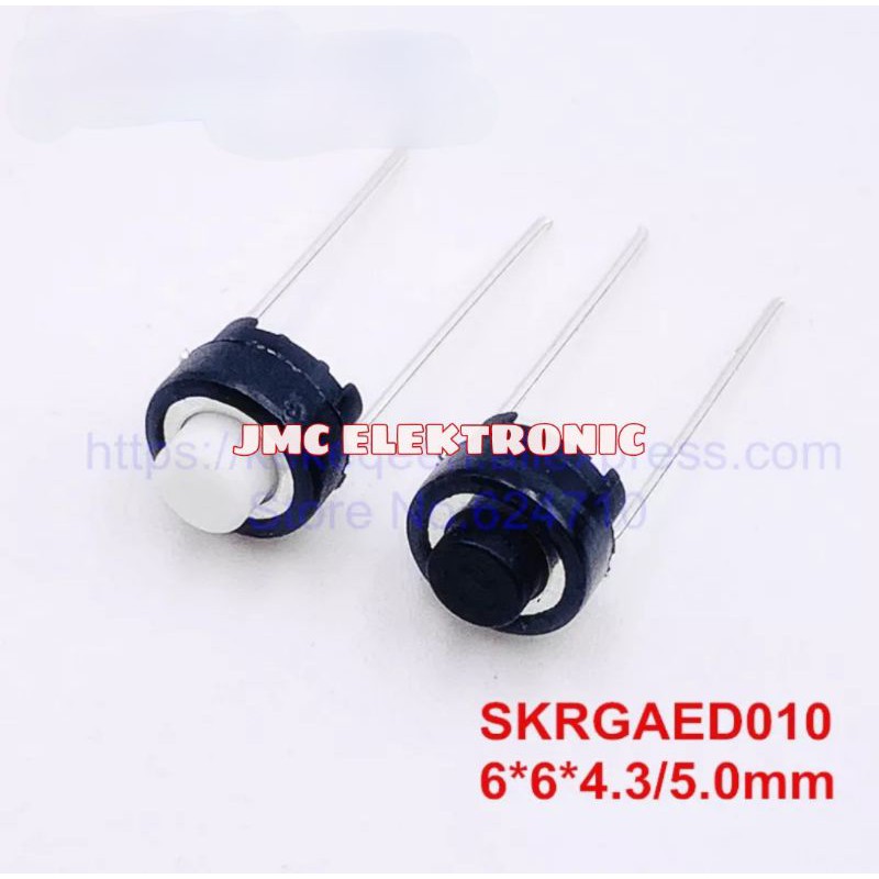 10PCS TOUCH SWITCH 2PIN 6x6x4.3mm Hitam atau 6*6*4*3/0.5mm Putih