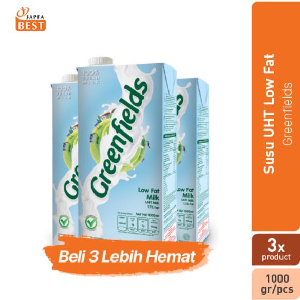 

(BISA COD) Susu Greenfields UHT Low Fat 1 L - Paket isi 3 Pcs BERGARANSI Kode 702