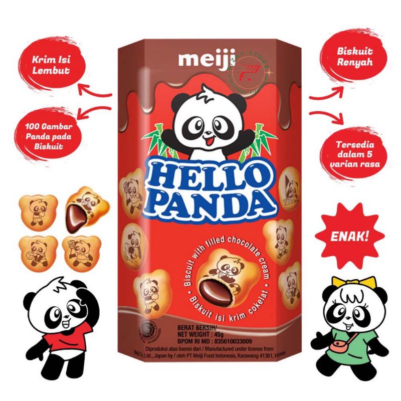 Meiji Hello Panda Biscuit 45 gr