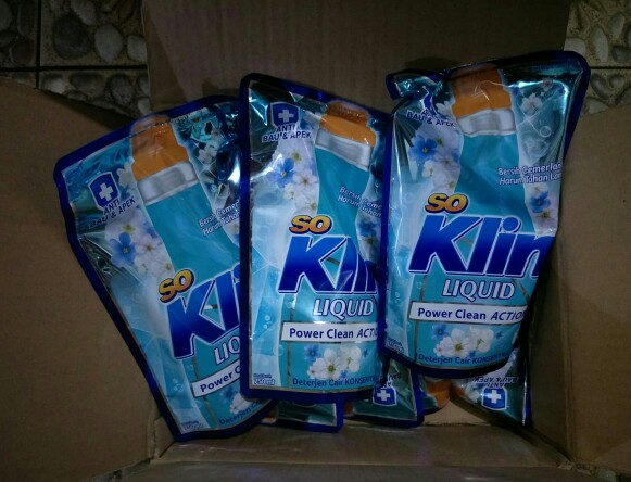 So Klin Liquid Detergent (antibac) Pouch 750ml X6 (1 Box)