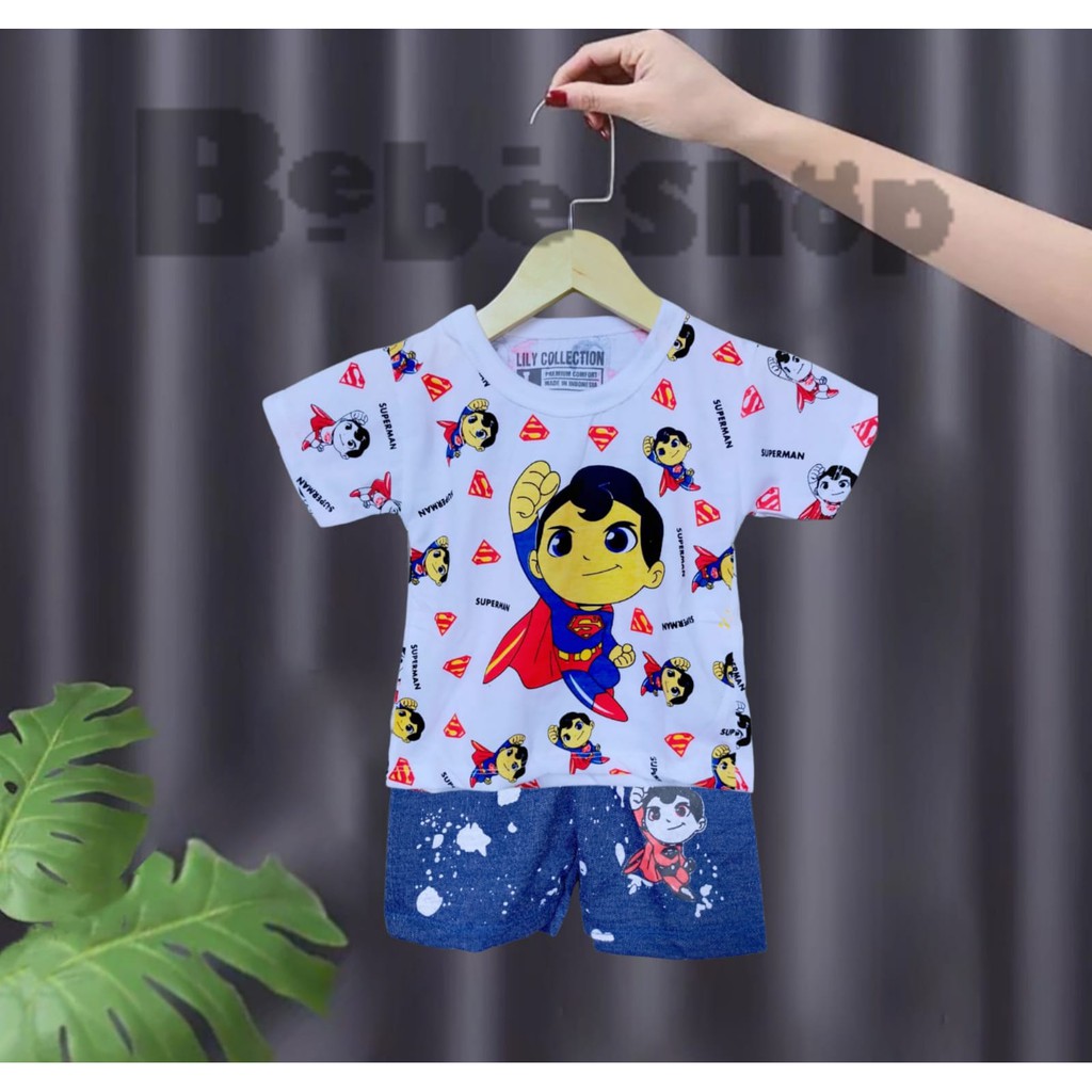 Setelan Baju Anak Bayi Murah Karakter Superman