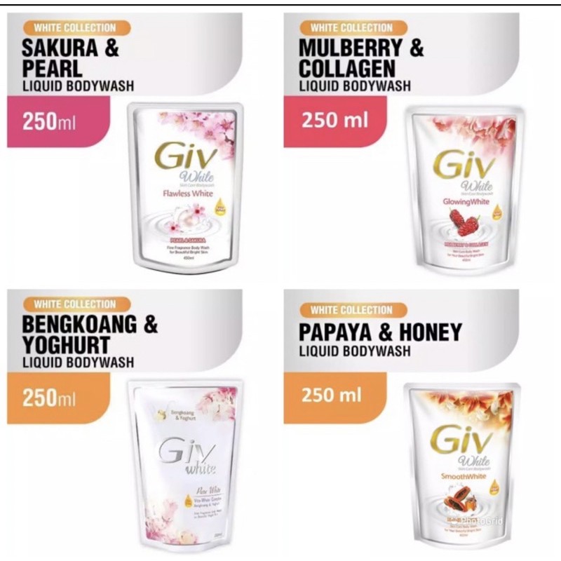 Giv Bodywash 250ml Refill Sabun Mandi GIV cair