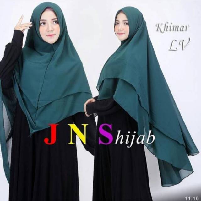 Hijab / khimar LV polos / seruty babydoll / pet antem / original JNS