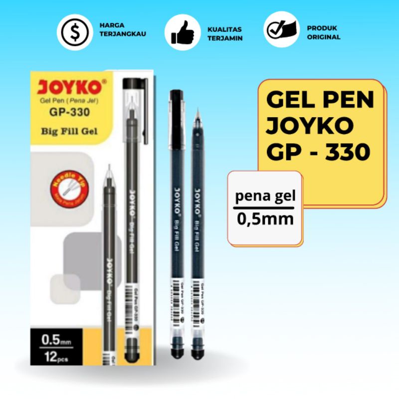 

Bolpoin Gel Pen Joyko GP-330 Big Fill Gel 0.5mm