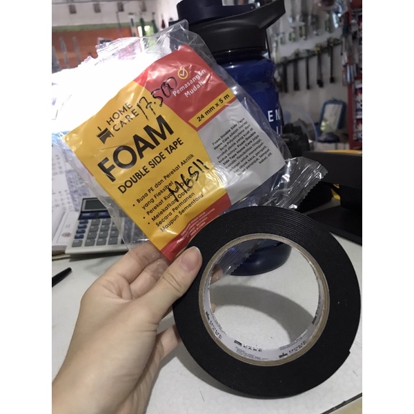 DOUBLE SIDE TAPE FOAM/DOUBLE TIP TEBAL BUSA HITAM HOMECARE