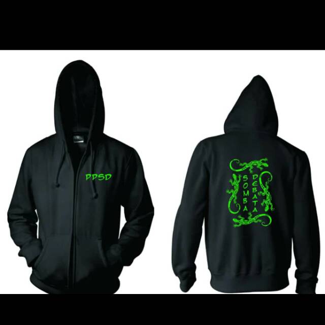 Jaket SOMBA DEBATA SWEATER HOODIE ZIPER FLEECE CATOON COMBET PREMIUM S.M.L.XL.XXL
