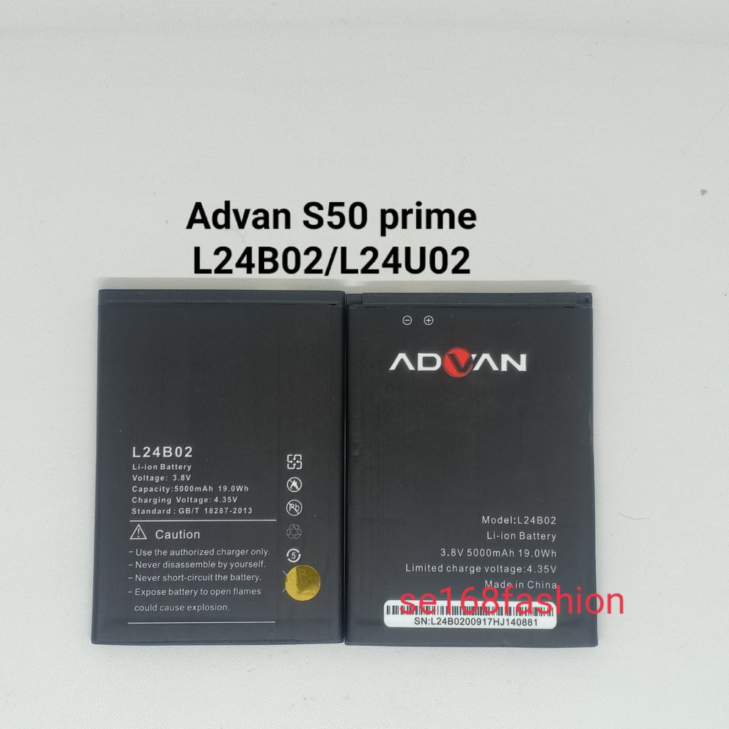 Baterai Advan L24B02 L24U02 S50 Prime Batre Batere Battery