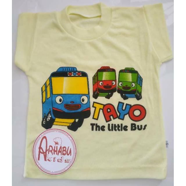 ECER Gulon Kaos  Dalam  Bayi  dan Anak Gambar  Tayo Size S 