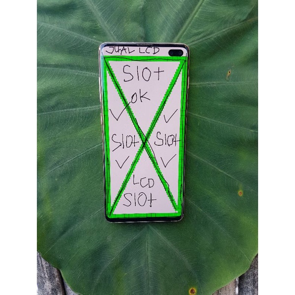 LCD Samsung S10 Plus Original Copotan NORMAL