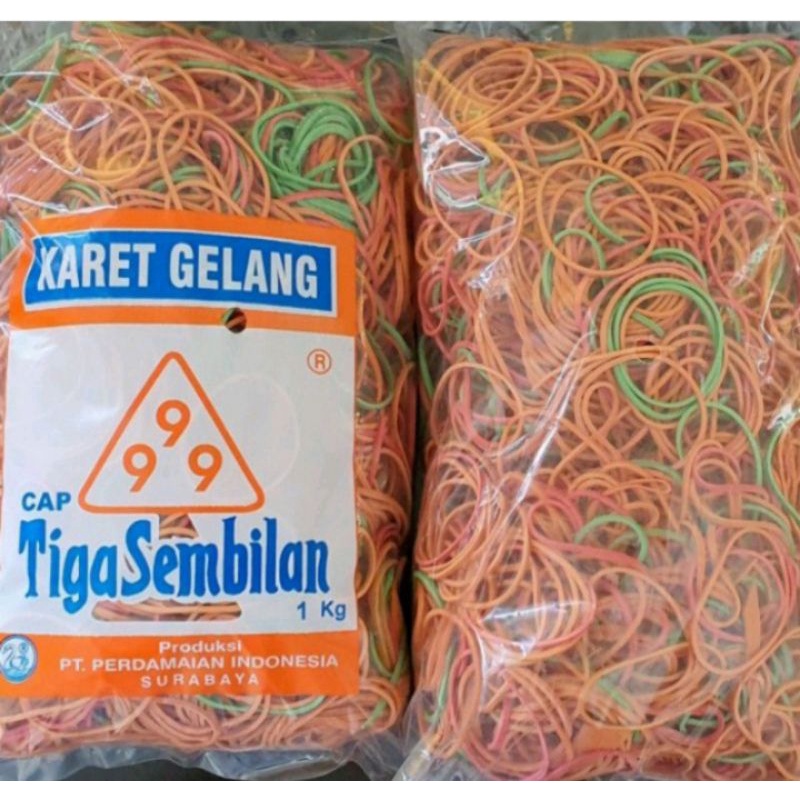 Jual gelang karet cap 999/ karet cap sembilan/karet pembungkus cap tiga