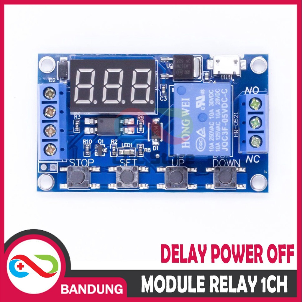 RELAY TIMER DISPLAY MODULE 1 CHANNEL DELAY POWER OFF