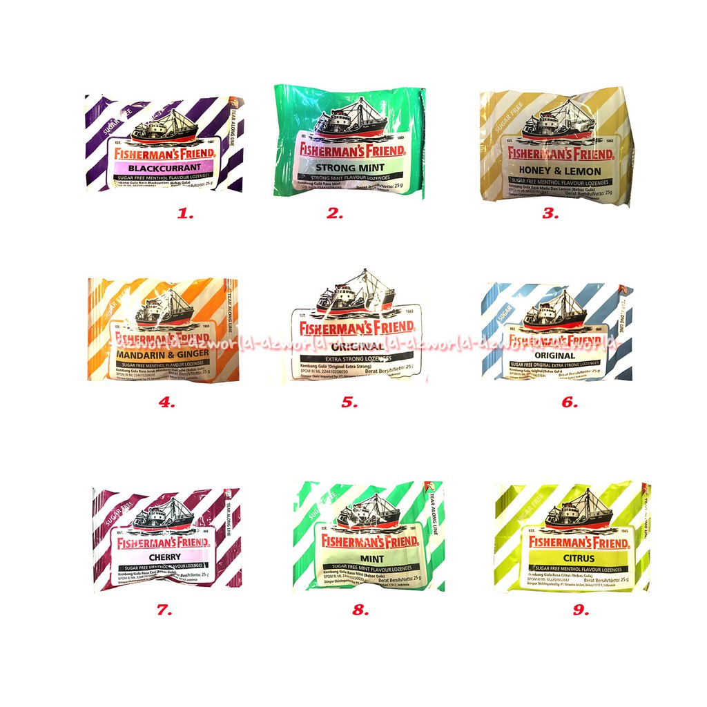 

Fisherman's 25gr Friend Permen Pelega Tenggorokan Candy Mint Lozenges Fishermans