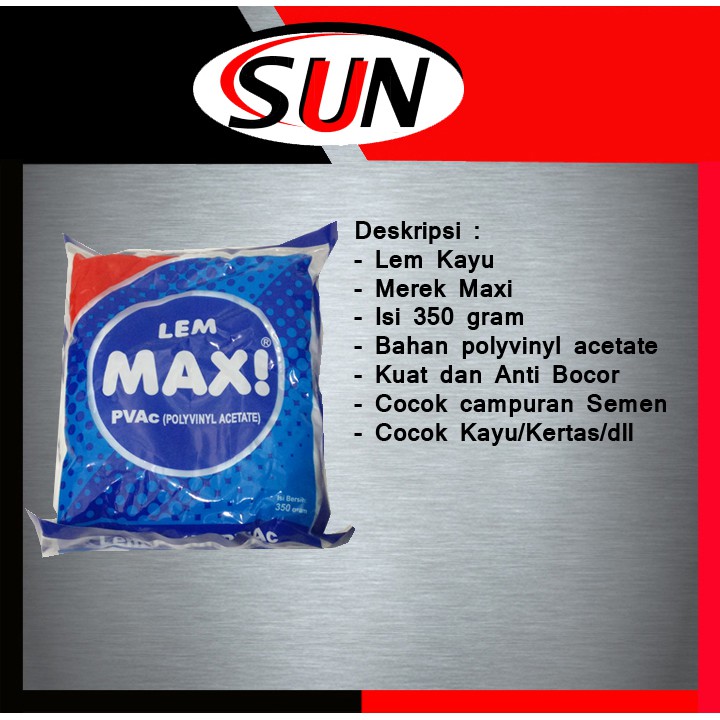 Lem Putih Kayu Kertas Keramik Semen Maxi 350 Gram Lem Putih Kayu Kertas Keramik Semen Maxi 350 Gram