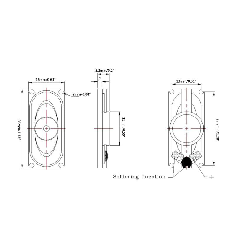 speaker loudspeaker audio mini 8 ohm 2w notebook laptop  DIY 1635