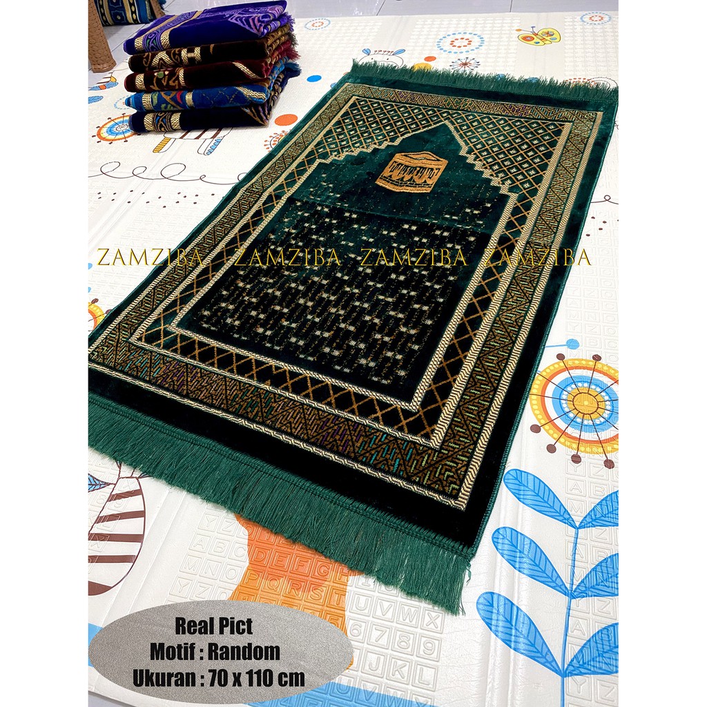 ZAMZIBA-SAJADAH TURKI HARGA GROSIR UKURAN BESAR BAHAN TEBAL PERALATAN SHOLAT SEJADAH MURAH BISA COD