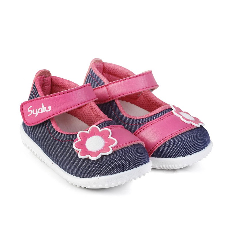 sepatu anak perempuan bahan denim terbaru 2020 free ongkir C18