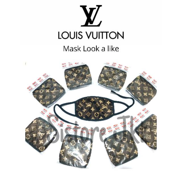 Masker Kain LV Louis Vuitton Look A like Pelindung Hidung Dan Mulut