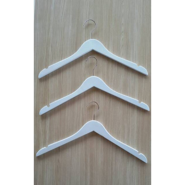 HANGER KAYU NATURAL TEBAL DEWASA / Gantungan Baju Butik Distro / Hanger Toko / Hanger Kayu / Hanger Kayu DEWASA NATURAL (HARGA 1 Pcs)