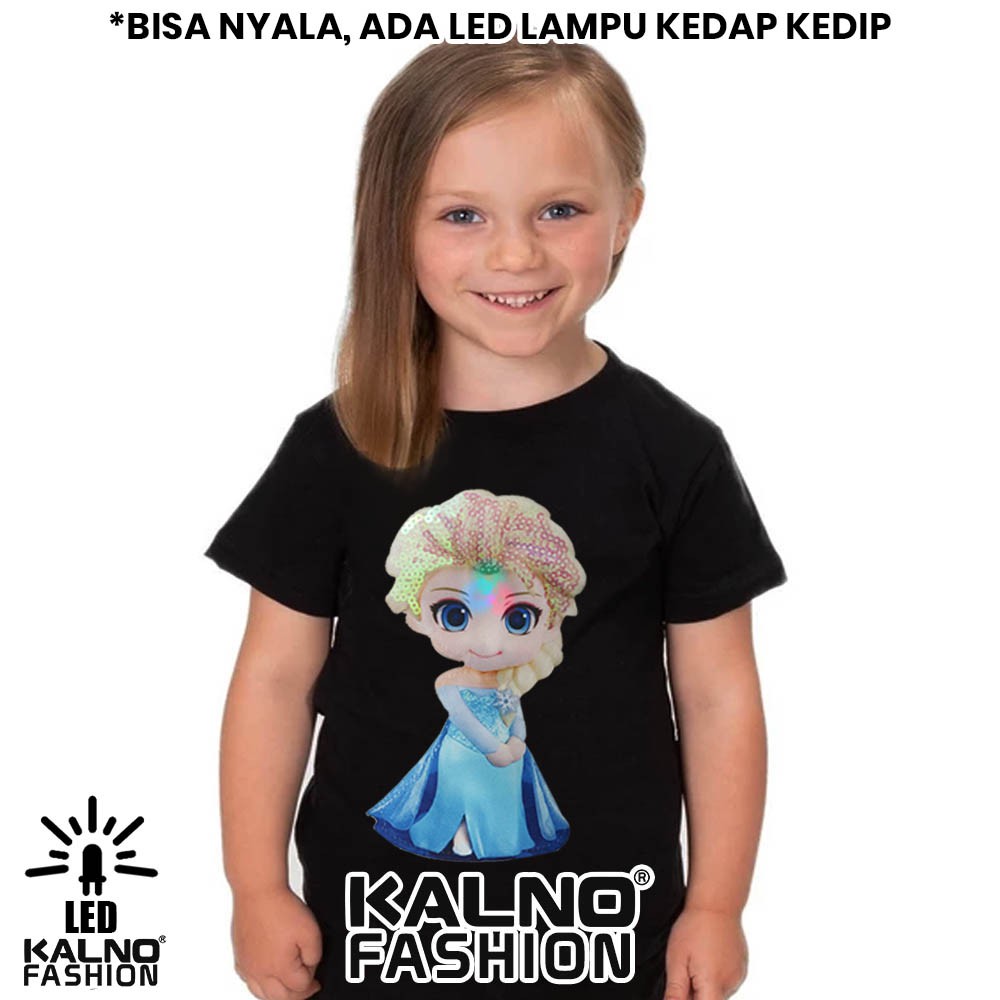 kaos baju anak princess RANDOM 1 LED umur 1 - 7 tahun bisa nyala RANDOM KAOS LED KAOS NYALA