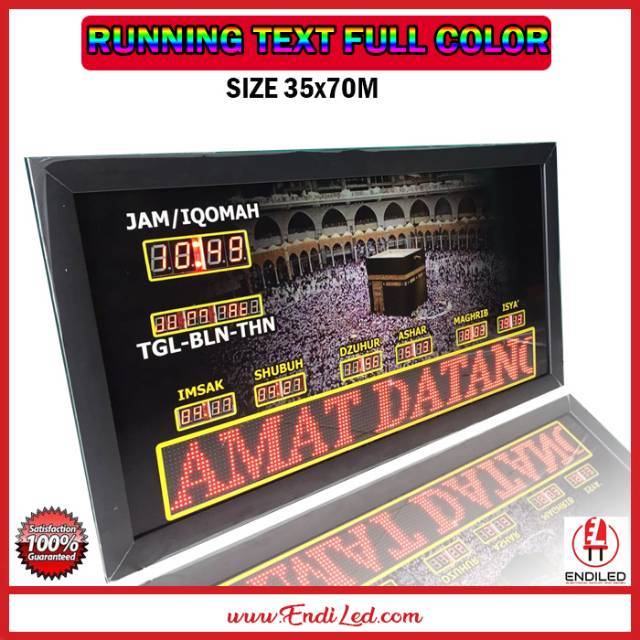 Jam jadwal sholat otomatis Running text