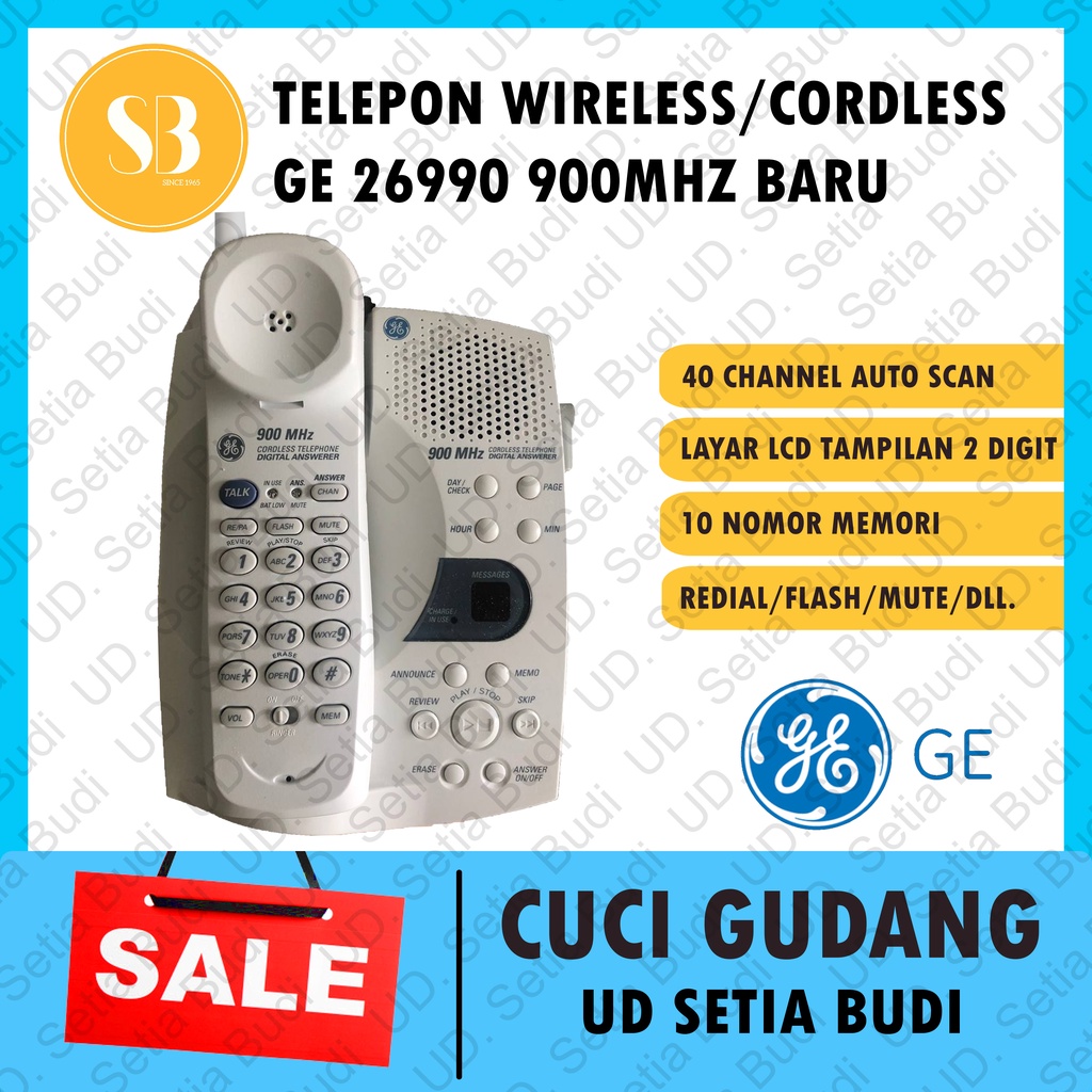 Telepon Cordless / Wireless GE 26990 Baru dan Murah