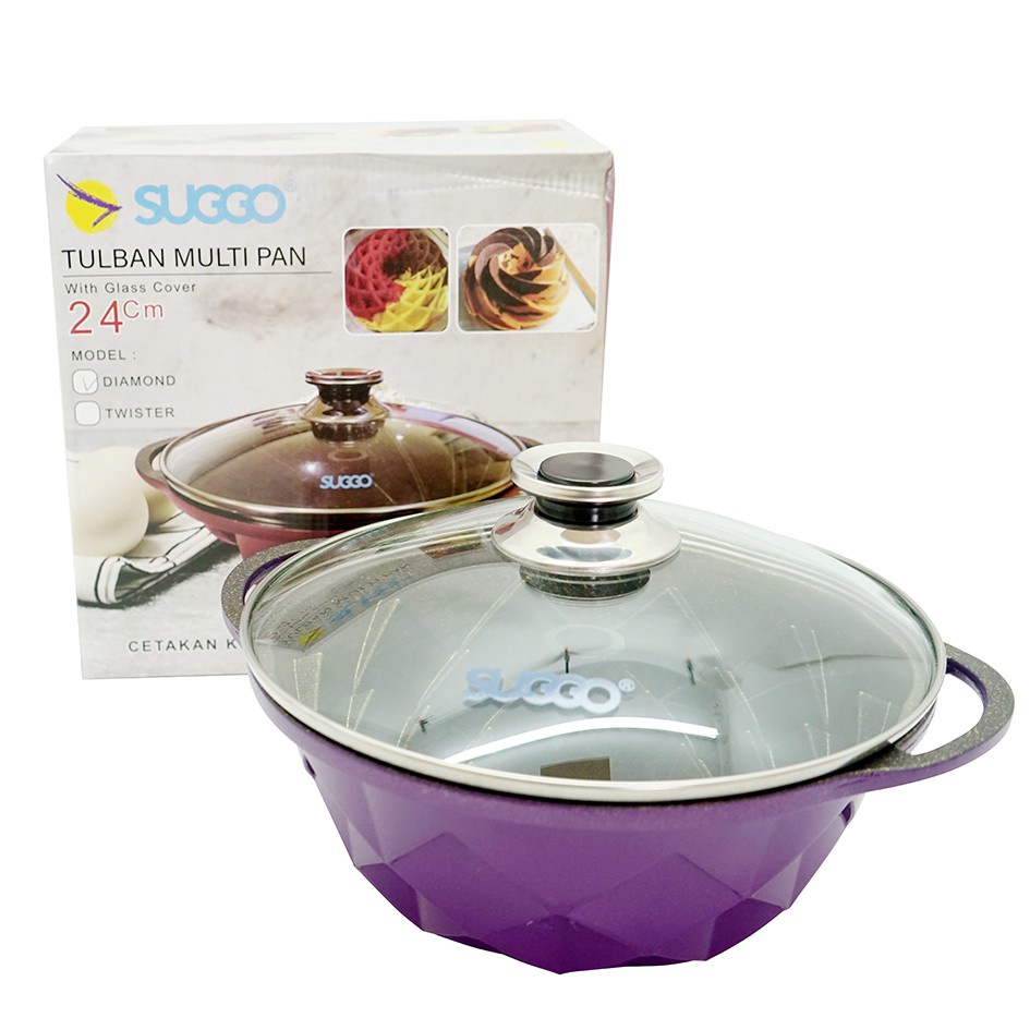 Cetakan Kue Bolu Baking Pan Anti Lengket + Tutup Kaca Motif