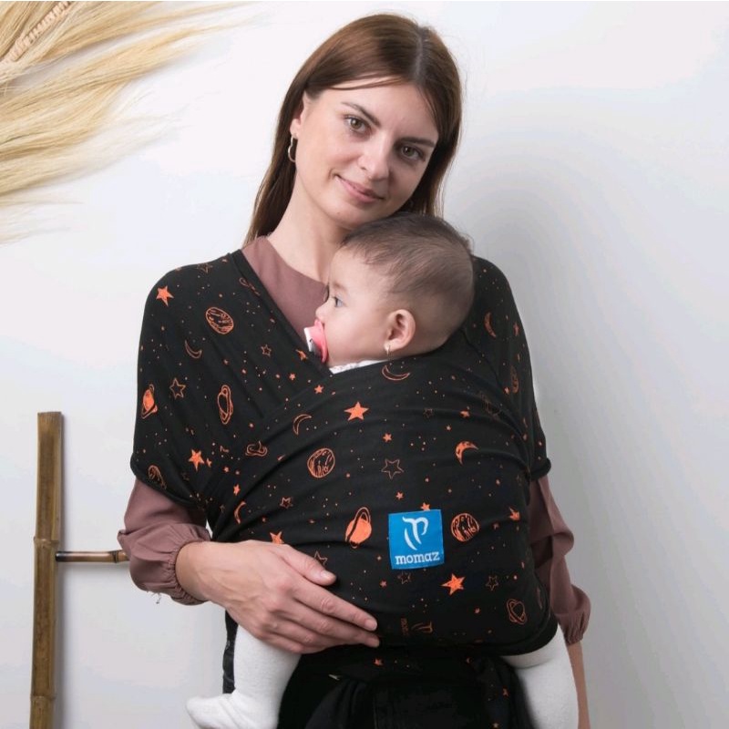 Gendongan Bayi Depan Motif Galaxy 3in1 Momaz Mobymoby SIZE S Preloved