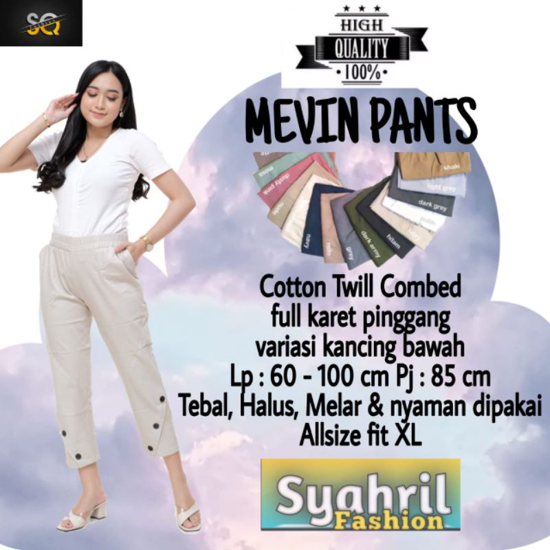 MEVIN PANTS TERBARU/baggy pants/celana wanita panjang