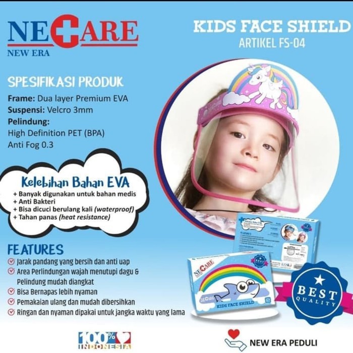 NEW ERA KIDS FACE SHIELD PELINDUNG WAJAH ANAK NEW ERA FS-04