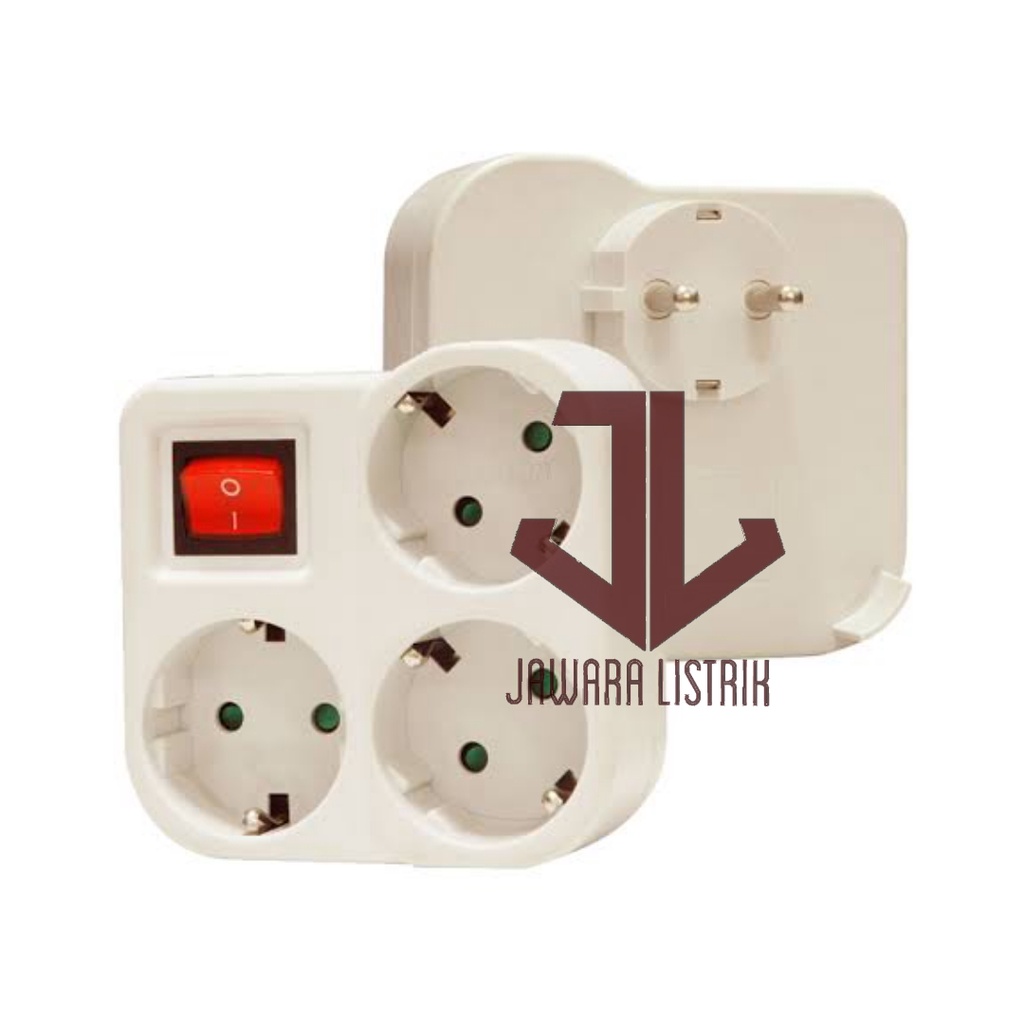 STOP KONTAK 3 IN 1 + SAKLAR UTICON S-348SW S 348 SW