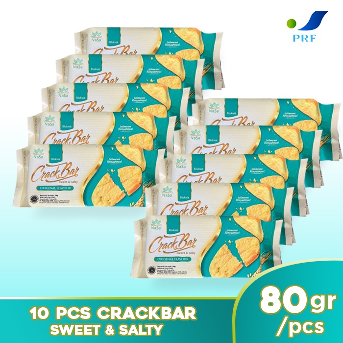 

Paket 10Pcs Cra Bar Sweet & Salty - Biskuit - Sna Sehat Celan Diet - Prf