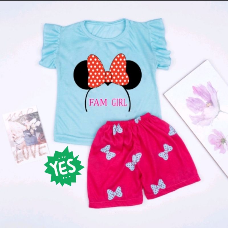 Baju Setelan Anak Cewek Ruffle Murah Setelan Anak Perempuan Lucu Baju Anak Lucu