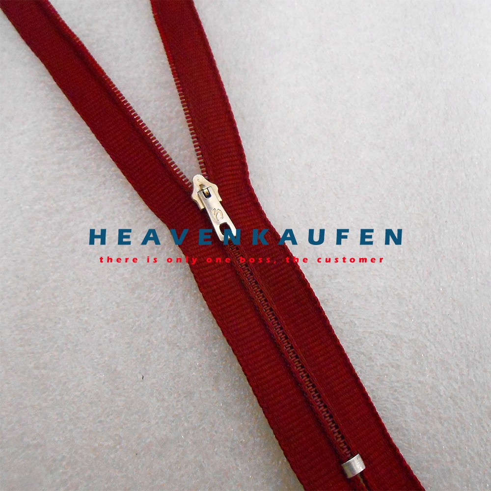 Resleting Zipper Sleting 15 cm / 6 inch Merah Hati Maroon Marun Merk Nusantara Murah