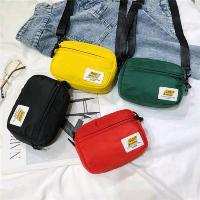 FANSTORE_PKU - Sling Bag / Wanita / Mini / Elmo / Tas Bahu / Selempang / Korea Style / Jalan / Hitam
