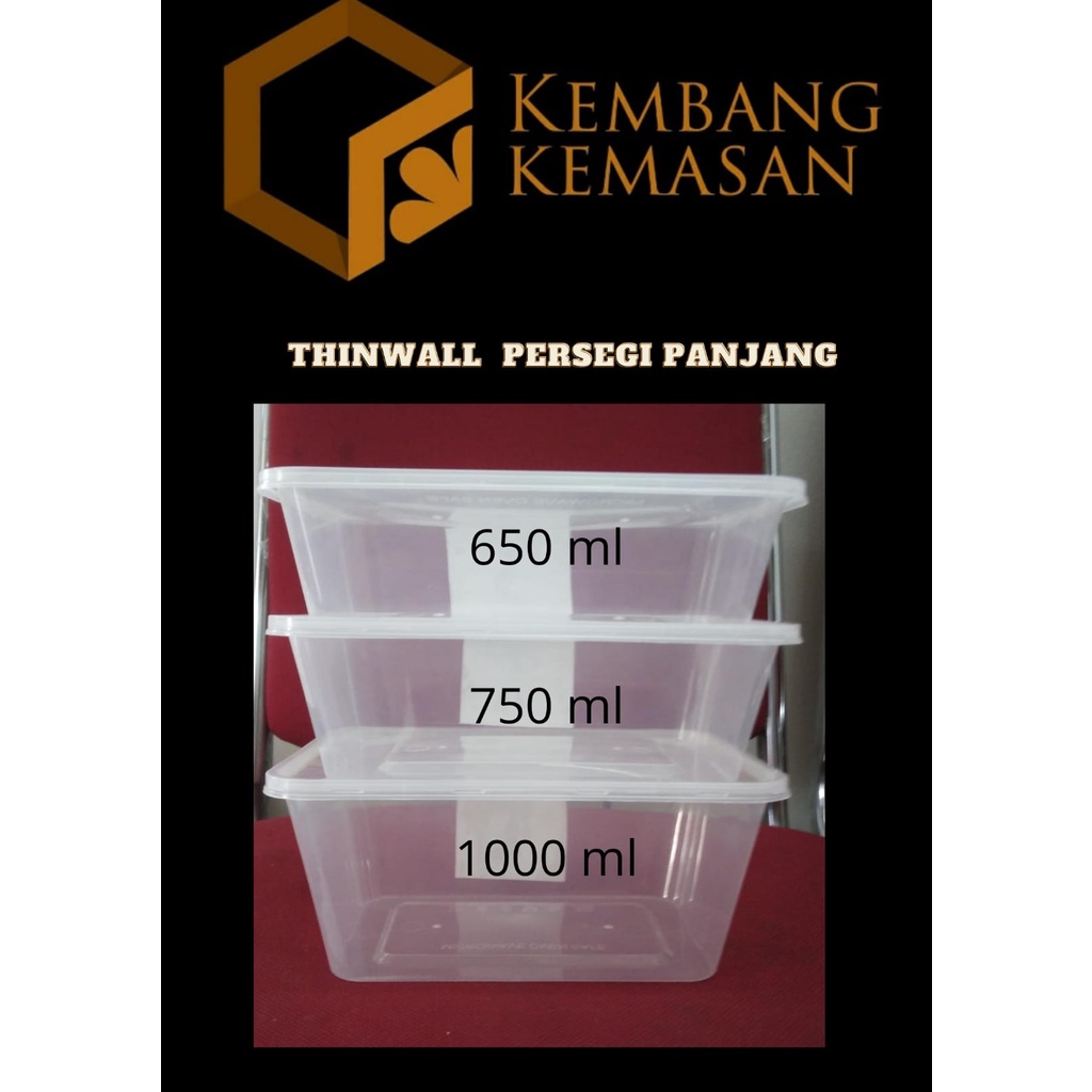 (ECER PER 1PCS) THINWALL LIBRA/uk1000 ml/750ml/650ml/wadah plastik