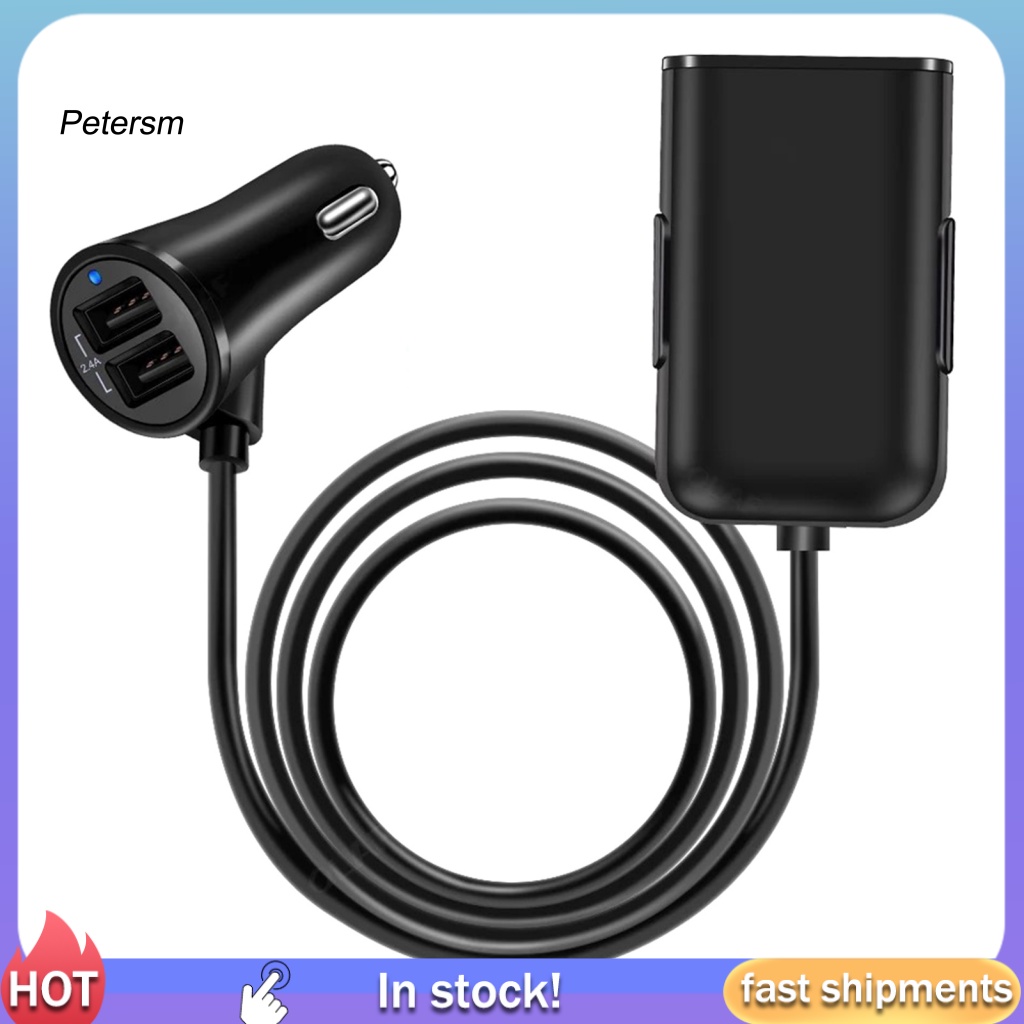 Adapter Charger Mobil USB Multi Proteksi Bahan PP