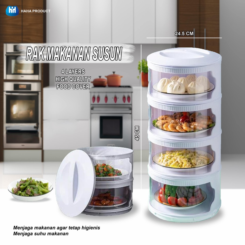 Rak Makanan Susun / Tudung Saji Susun / Rak Makan 4 susun