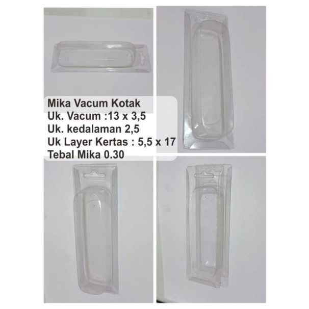 Kotak Mika Kemasan Pancing (Kotak) untuk Lure atau umpang mainan Uk. 13 x 3,5 x 2,5 cm