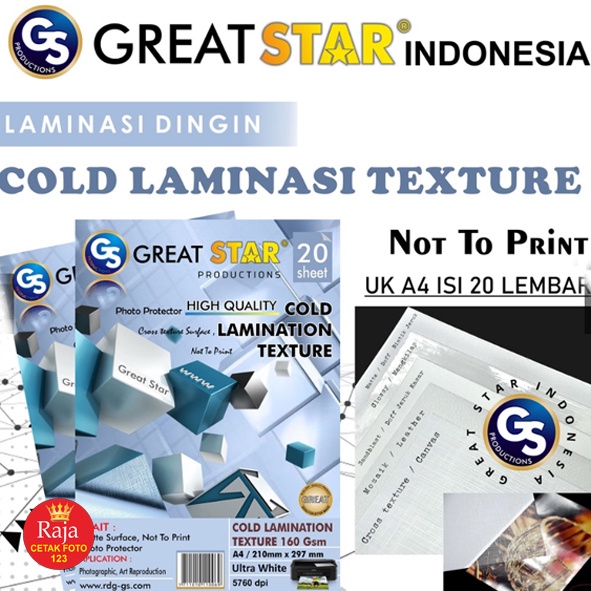 

LAMINASI DINGIN KANVAS/cold laminations texture BILIK great star