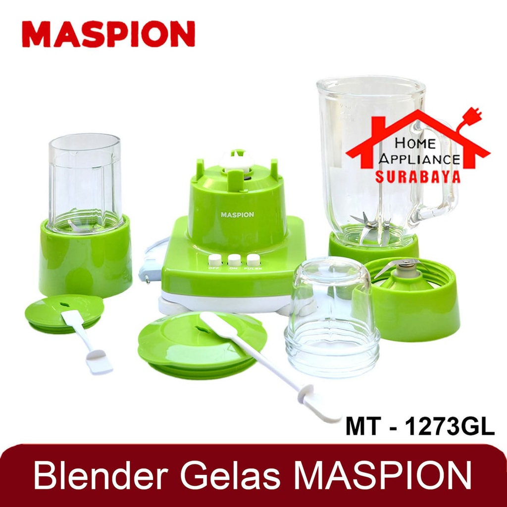 Blender Maspion Kaca Kapasitas 1 Liter 3 IN 1 MT 1273 GL / MT-1273 GL